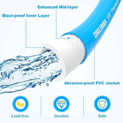 RV Water Hose 50FT 5/8" Premium RV Drinking Water Hose