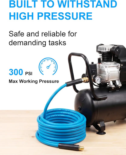 50 FT Hybrid Air Hose 3/8" I.D. Air Compressor Hose 