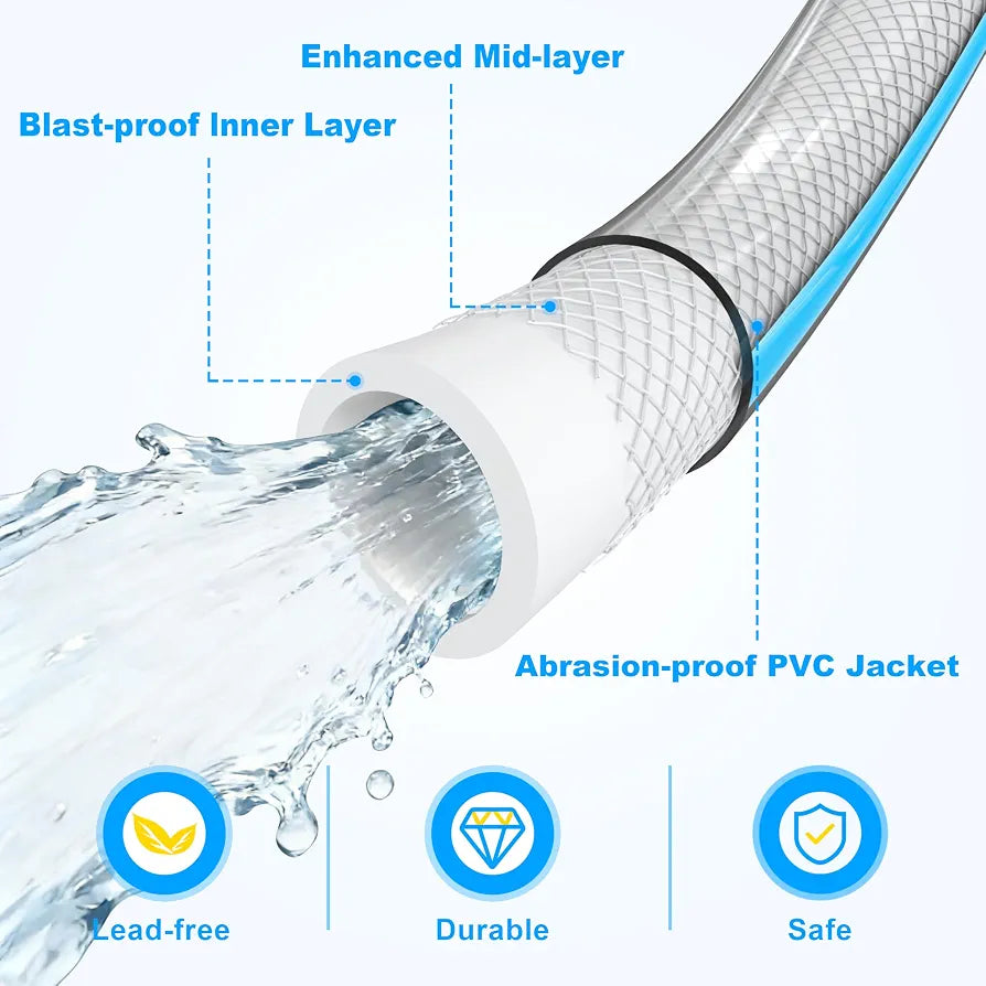 RV Drinking Water Hose 50FT, 5/8" RV Drinking Water Hose