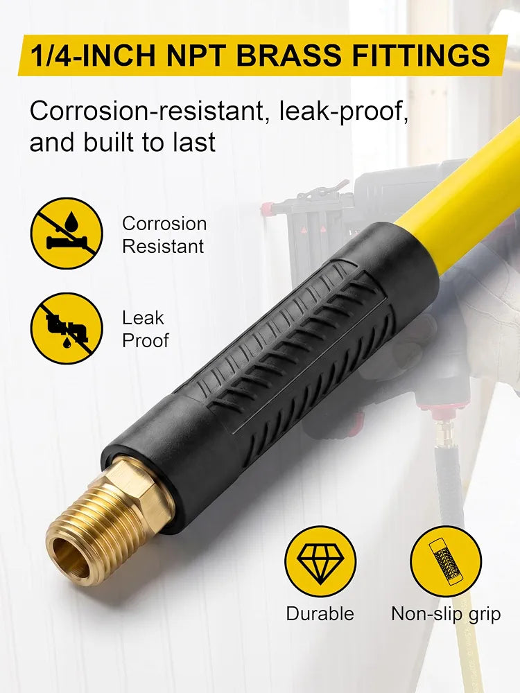 50 FT Hybrid Air Hose 3/8" I.D. Air Compressor Hose 