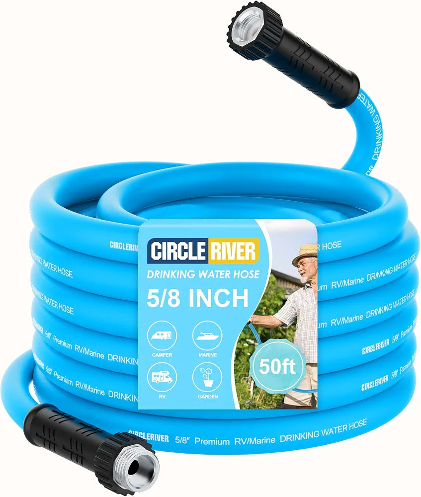 RV Water Hose 50FT 5/8" Premium RV Drinking Water Hose