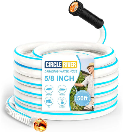 RV Drinking Water Hose 50FT, 5/8" RV Drinking Water Hose