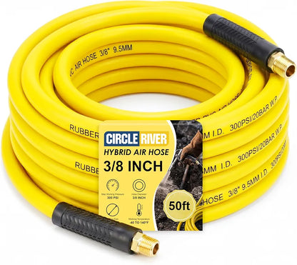 50 FT Hybrid Air Hose 3/8" I.D. Air Compressor Hose 